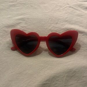 Heart-Shaped Red Sunglasses